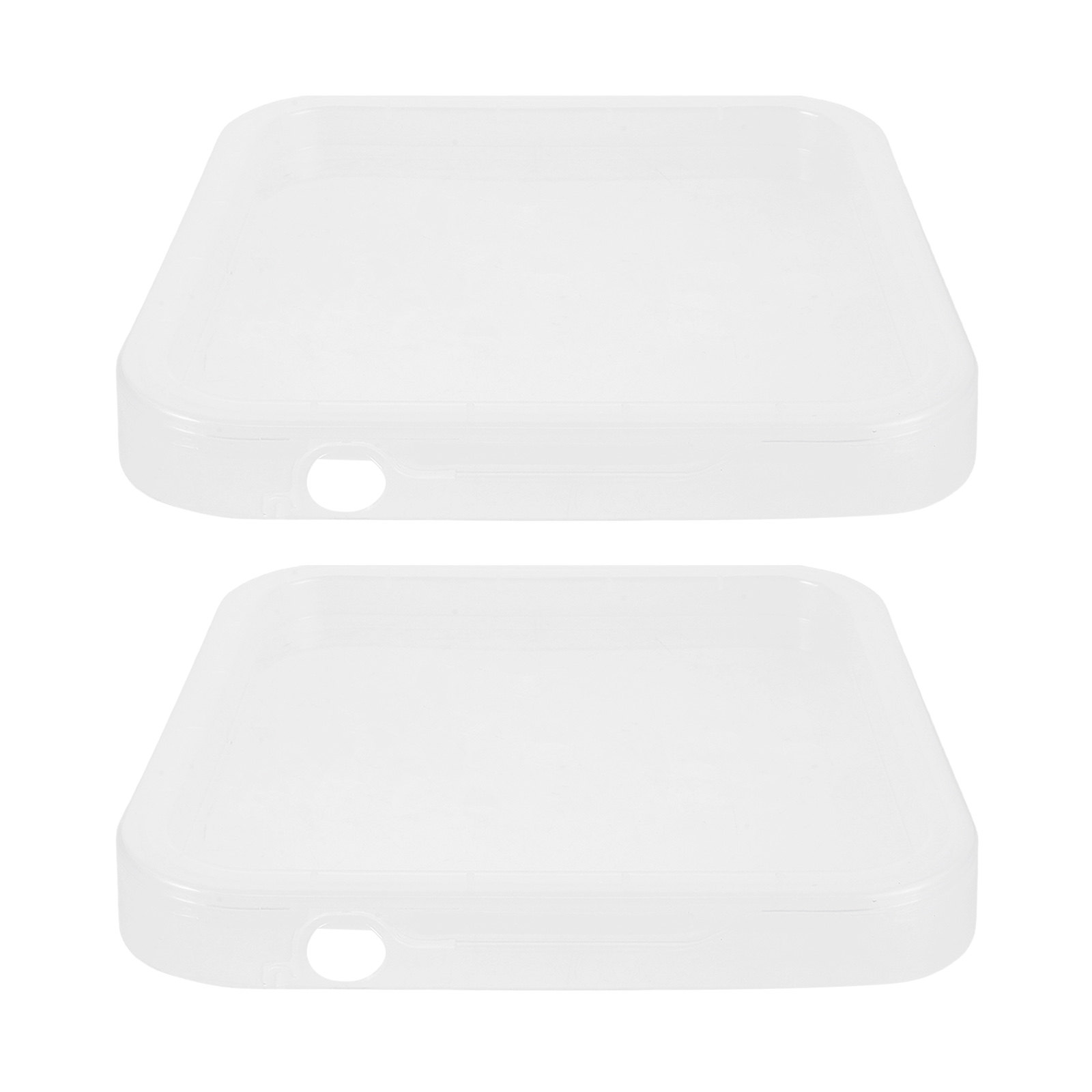 Food Storage Drums - 2Pcs Square Plastic Bucket Lid Clear