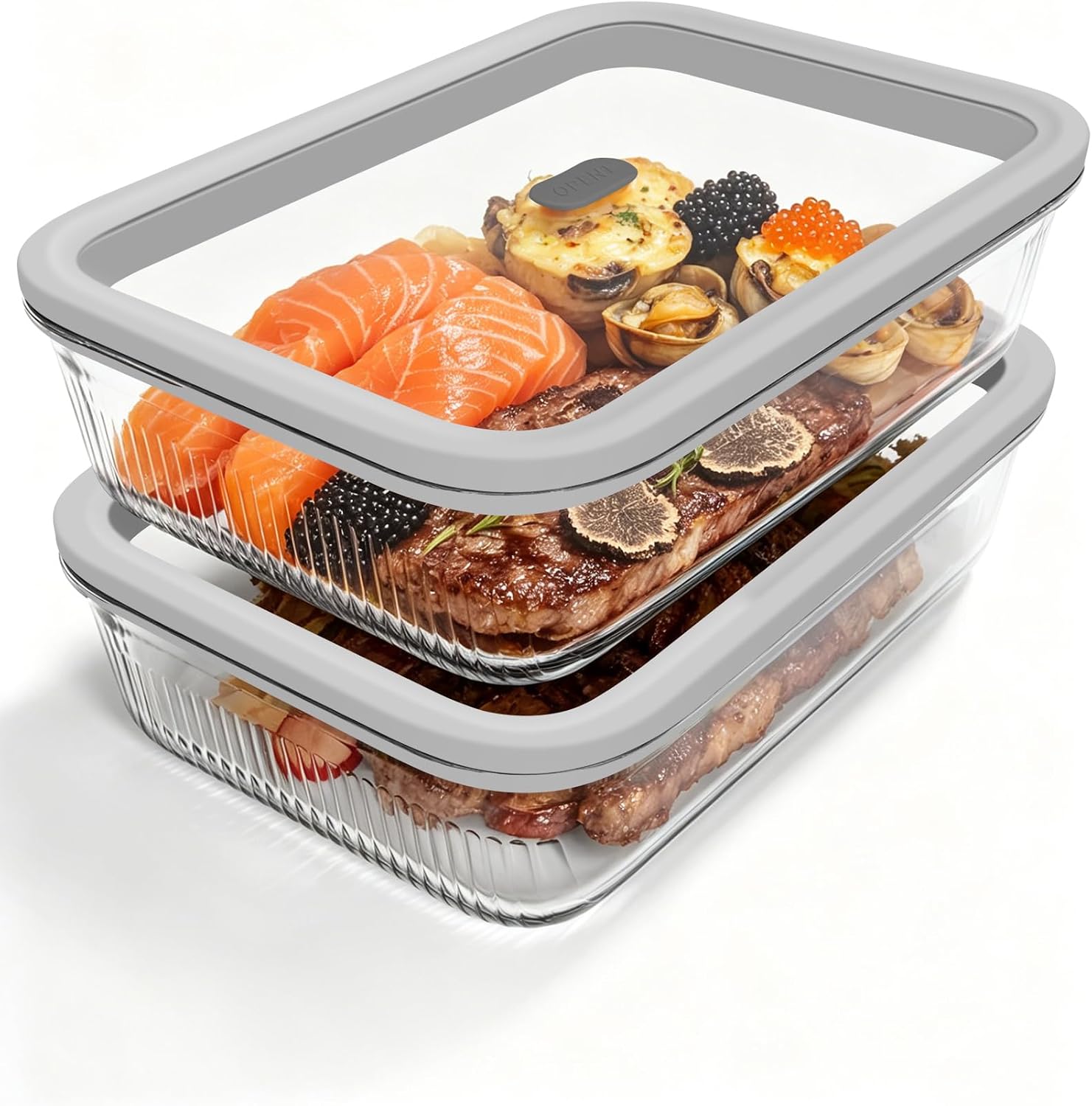 Food Storage Freezer - 2 Pack Glass Food Storage Containers