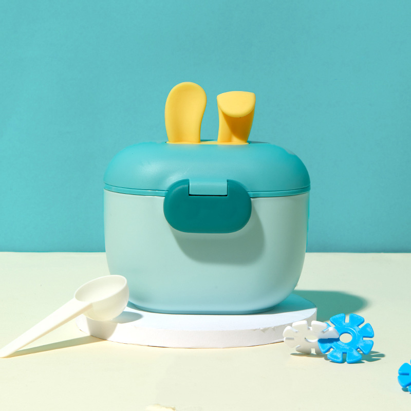 Food Storage Lock Box - New Silicone Rabbit Ear Formula Dispenser,