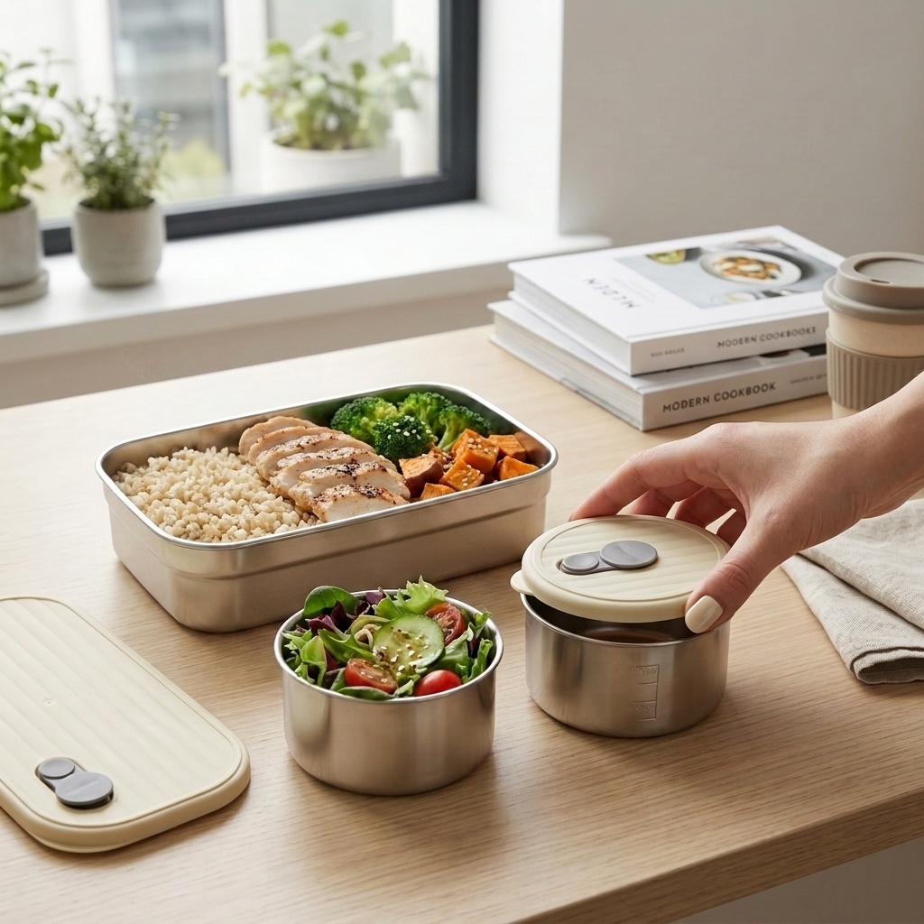 Food Storage Kits - Microwave Safe 304 Stainless Steel Bento