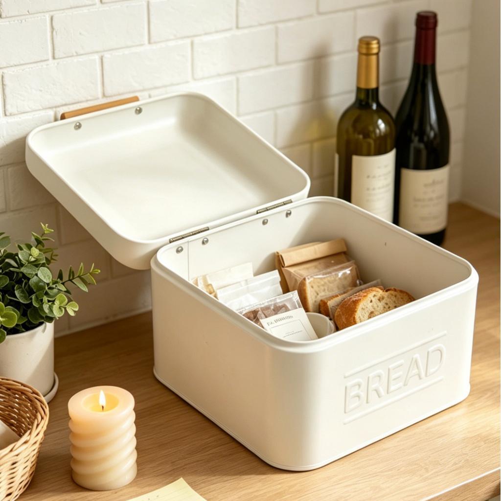 Bread Box Bamboo - Bread Box Organizer Vintage for Kitchen