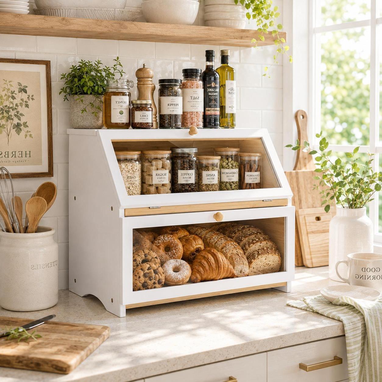 HOMEKOKO Double Layer Bread Bo - đánh giá và giá Food Storage Freezer
