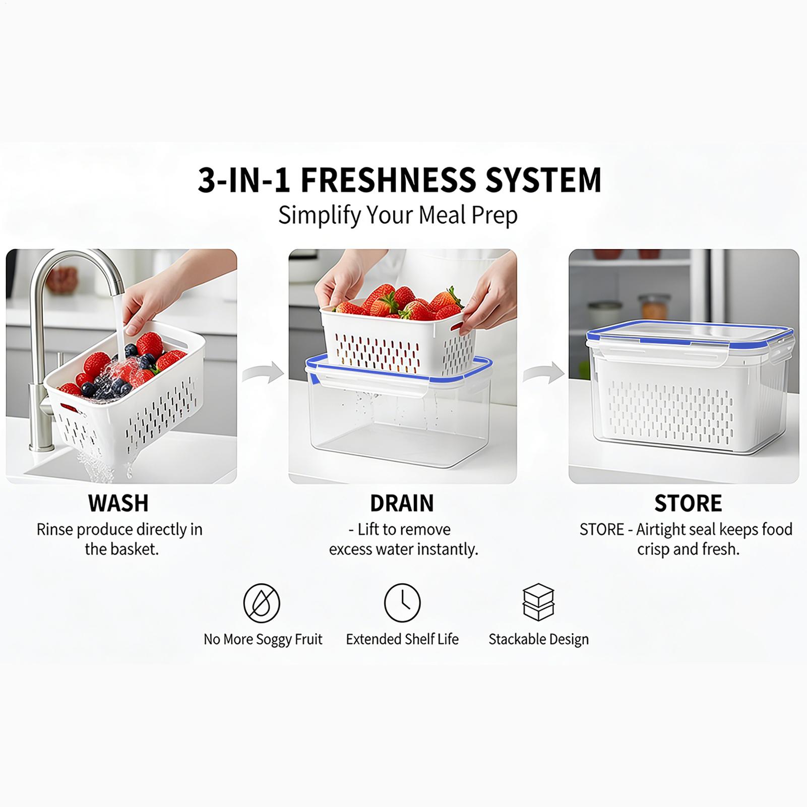 4 In 1 Food Storage Container  - đánh giá và giá Food Storage Plastic