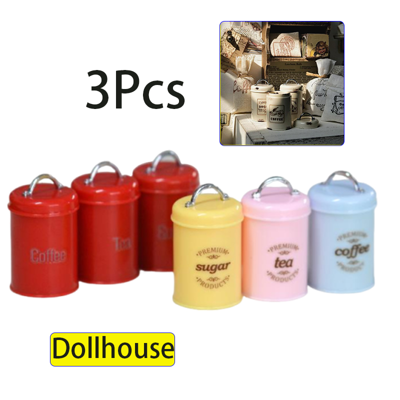 3Pcs Miniature Dollhouse Mini  - đánh giá và giá Food Storage Plastic