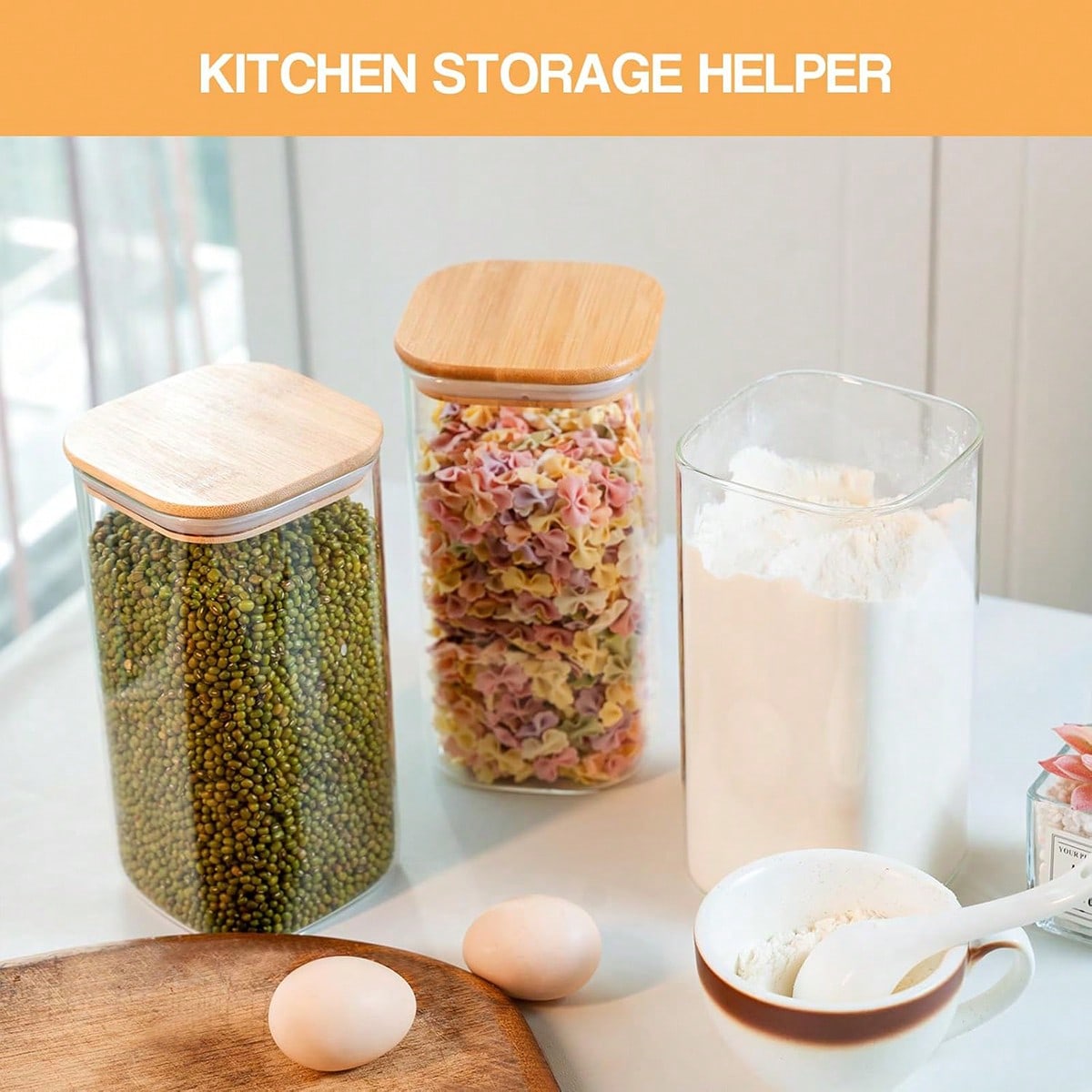 6 Pack Glass Food Storage Jars - đánh giá và giá Food Storage In Pantry