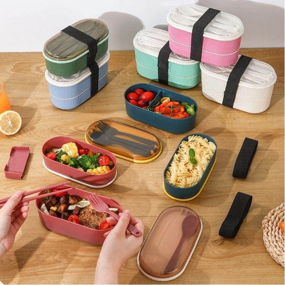 Portable Double Layer Lunch Bo - đánh giá và giá Food Storage Kits