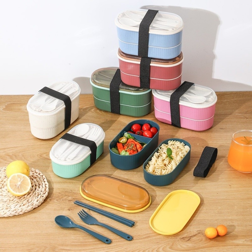 Portable Double Layer Lunch Bo - đánh giá và giá Food Storage Kits