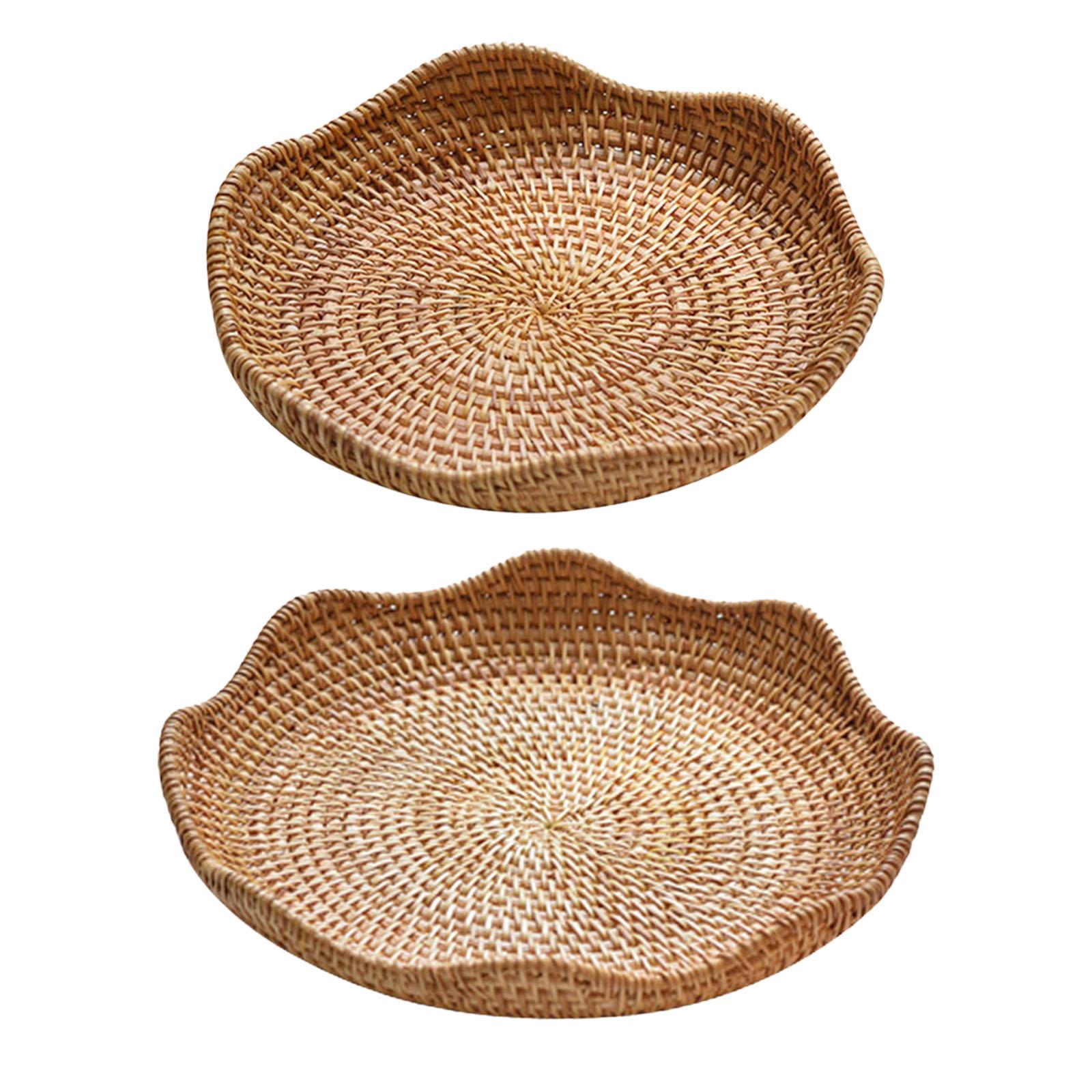 Rattan Round Serving Tray Hand - đánh giá và giá Food Storage Room