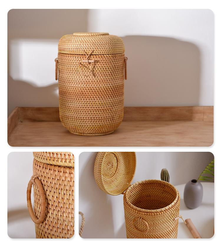Handwoven Rattan Tea Storage B - đánh giá và giá Food Storage Organiser