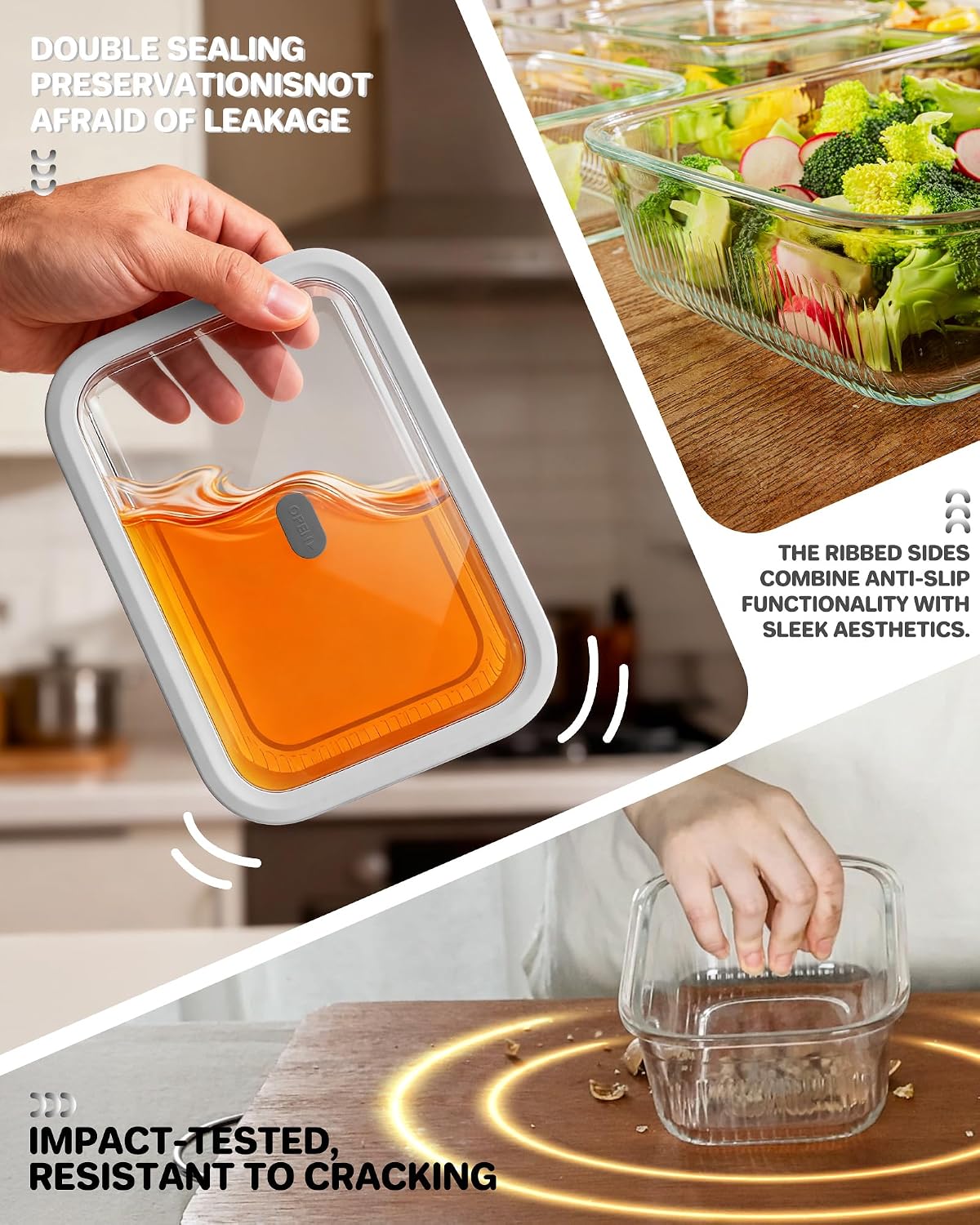 2 Pack Glass Food Storage Cont - đánh giá và giá Food Storage Freezer