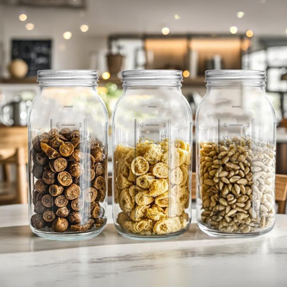 2000ML Wide Mouth Mason Glass  - đánh giá và giá Food Storage With Glass Lids