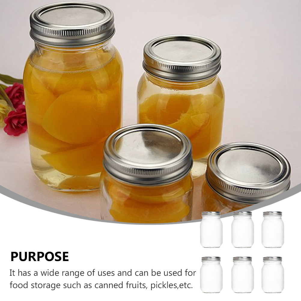 6Pcs Transparent Round Glass J - đánh giá và giá Food Storage Jars Plastic