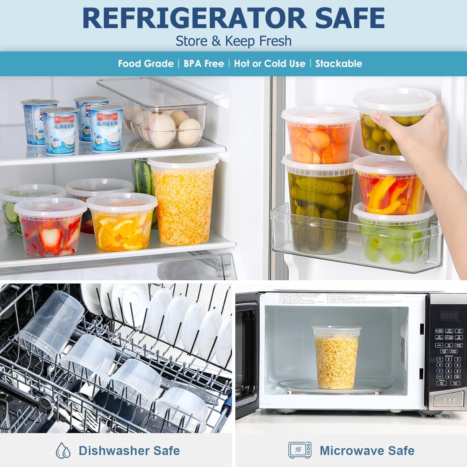 24pcs Deli Food Storage Contai - đánh giá và giá Food Storage Freezer