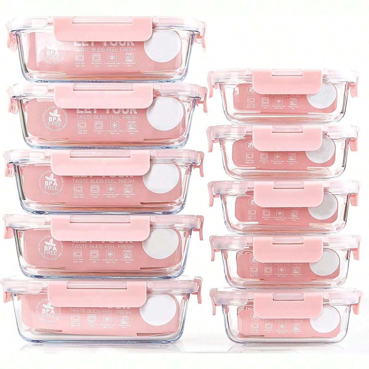 10 Pack Glass Meal Prep Contai - đánh giá và giá Food Storage Freezer