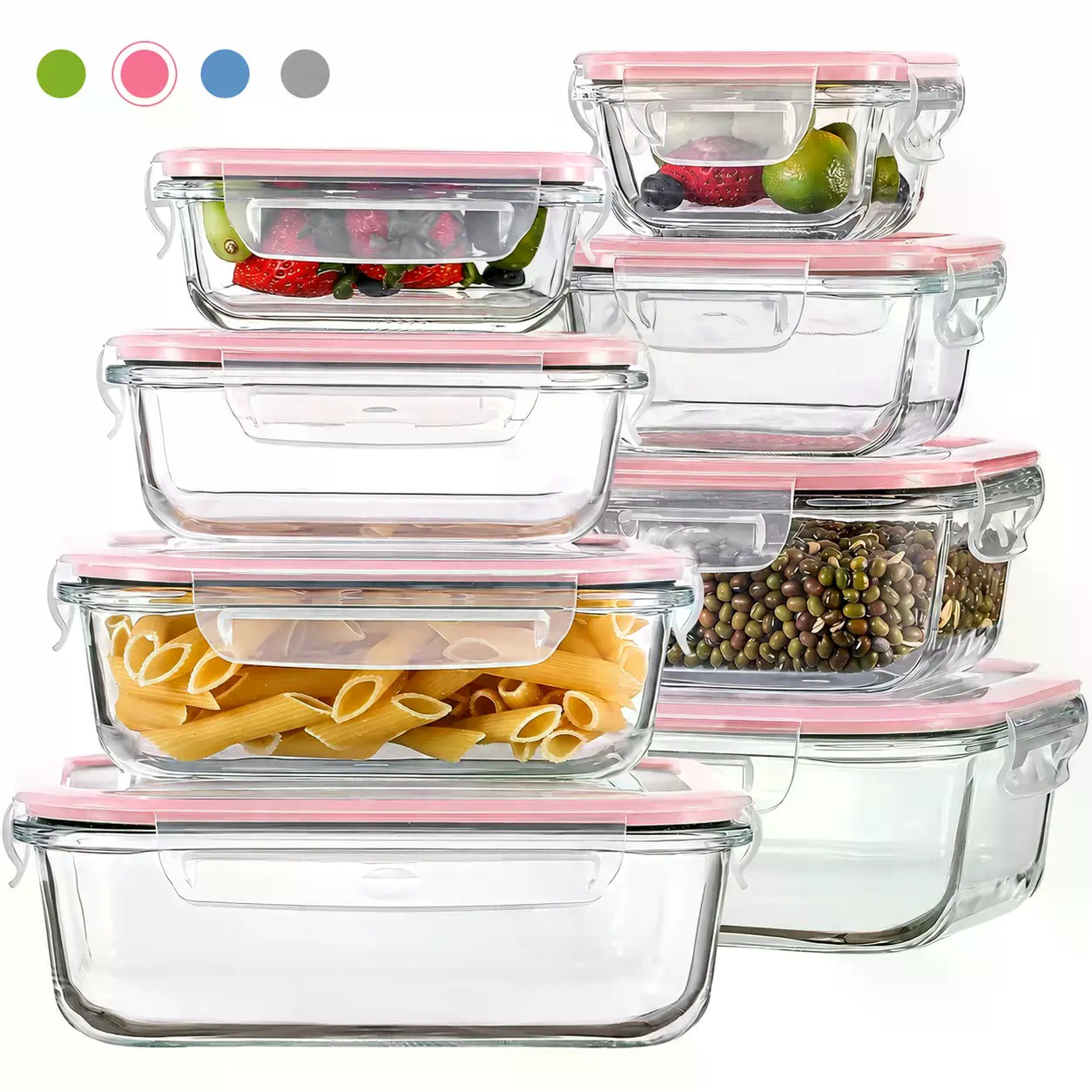 AISOON 12/8 Pack Stackable Bor - đánh giá và giá Food Storage Organization Ideas