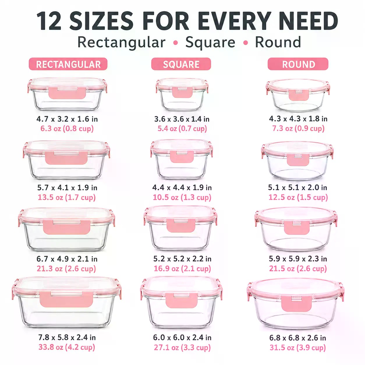 AISOON 12/8 Pack Stackable Bor - đánh giá và giá Food Storage Organization Ideas