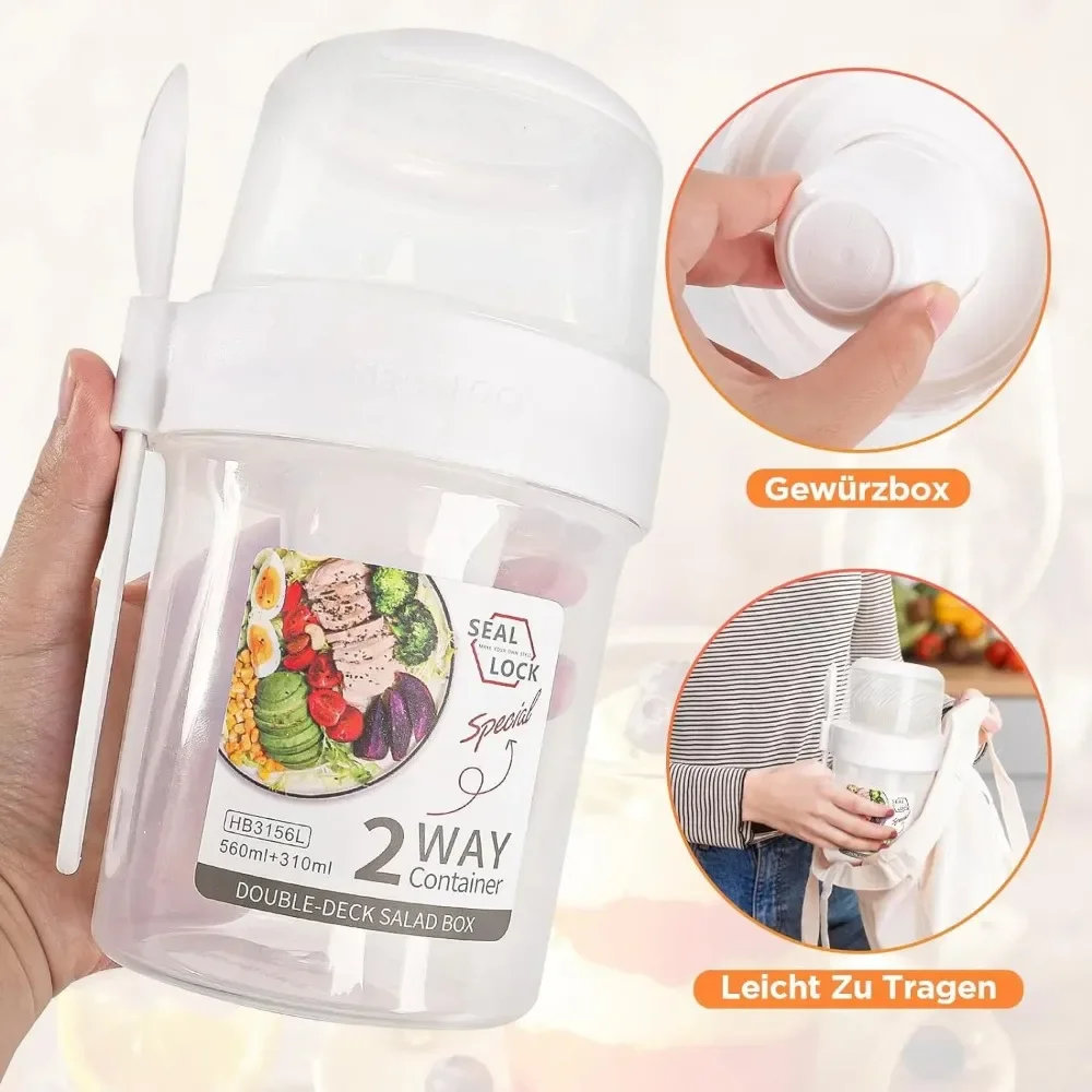 Salad Cup Breakfast Cups Porta - đánh giá và giá Food Storage Kits