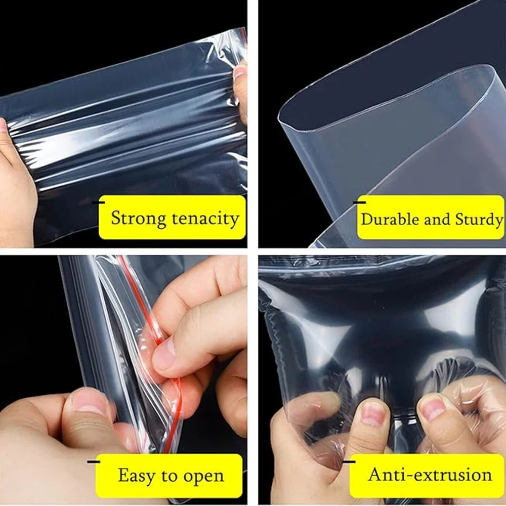 100-1000Pcs Reclosable Transpa - đánh giá và giá Food Storage Lock Box