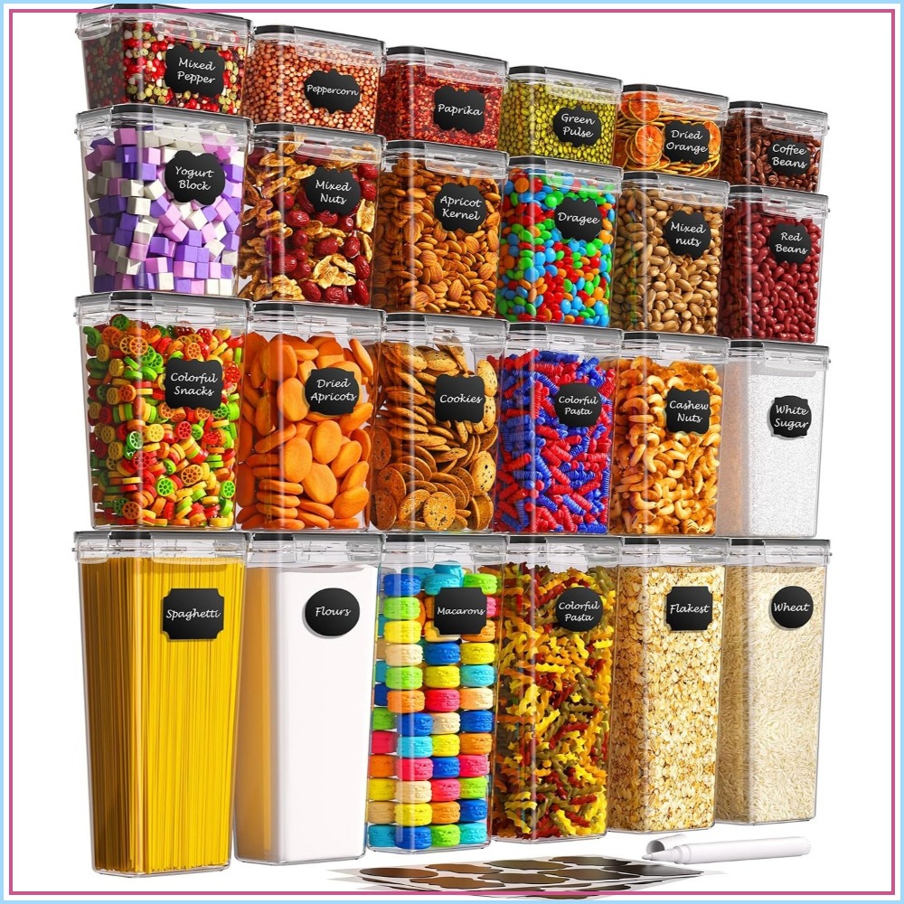 24 PCS Airtight Food Storage C - đánh giá và giá Food Storage Plastic