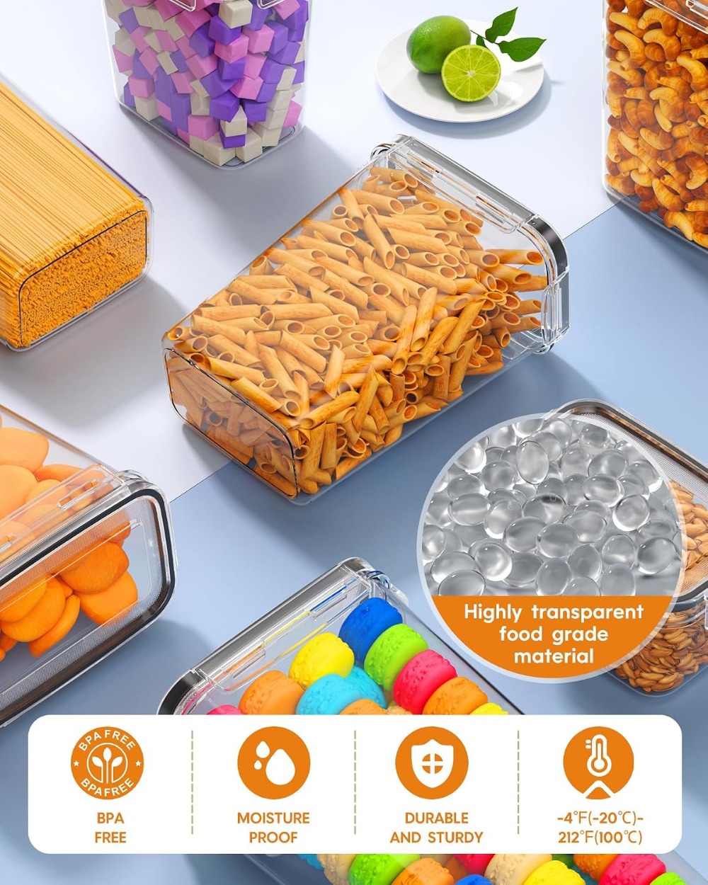 24 PCS Airtight Food Storage C - đánh giá và giá Food Storage Plastic