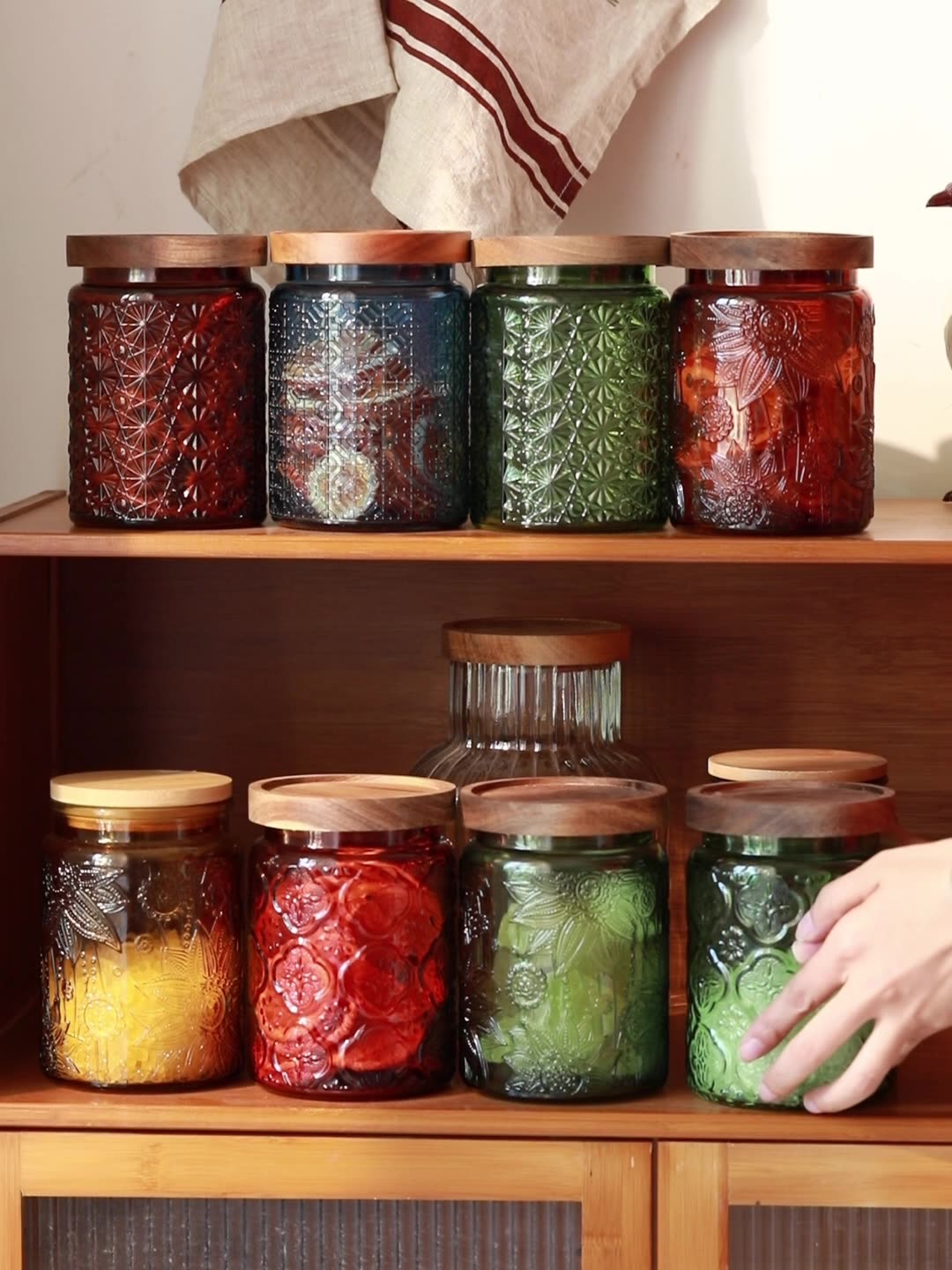 Vintage Glass Kitchen Storage  - đánh giá và giá Food Storage In Pantry