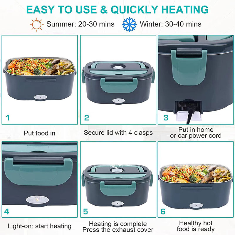 1.5 L 60W Electric Lunch Box F - đánh giá và giá Portable Food Warmer